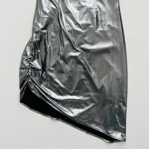 Torn by Ronny Kobo Strappy Dress Metallic Silver ( L ) - Picture 6 of 12